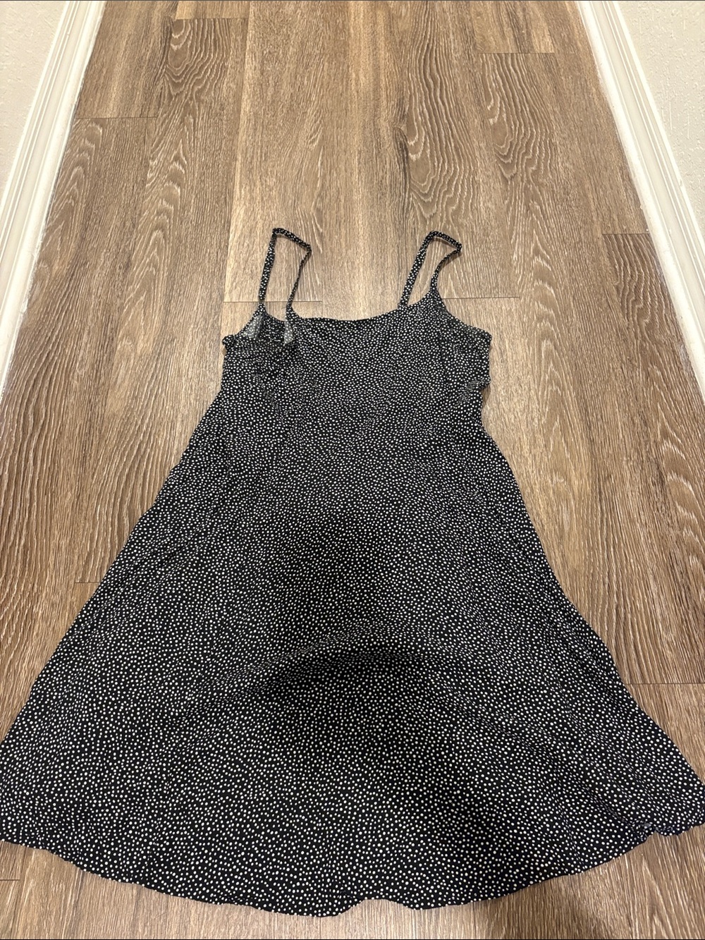 GAP Black Dress with White Dot Print - Mini Slip